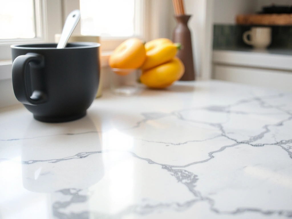 Restored Carrara marble sheen