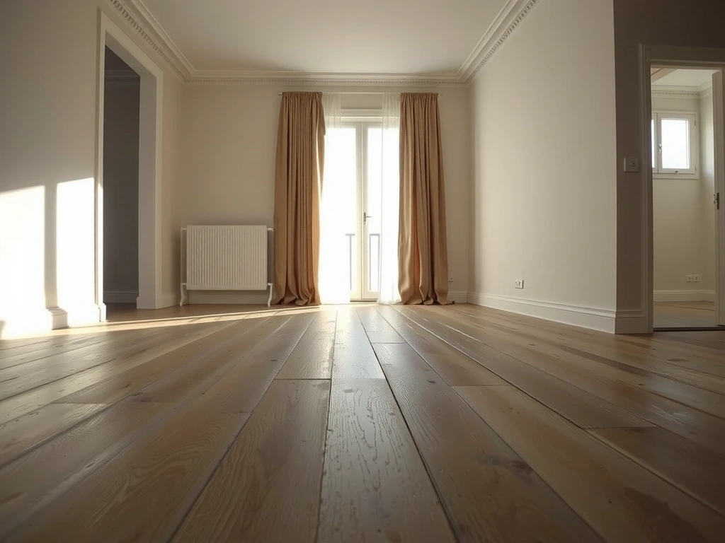 Restoring the architectural line on matte oak flooring