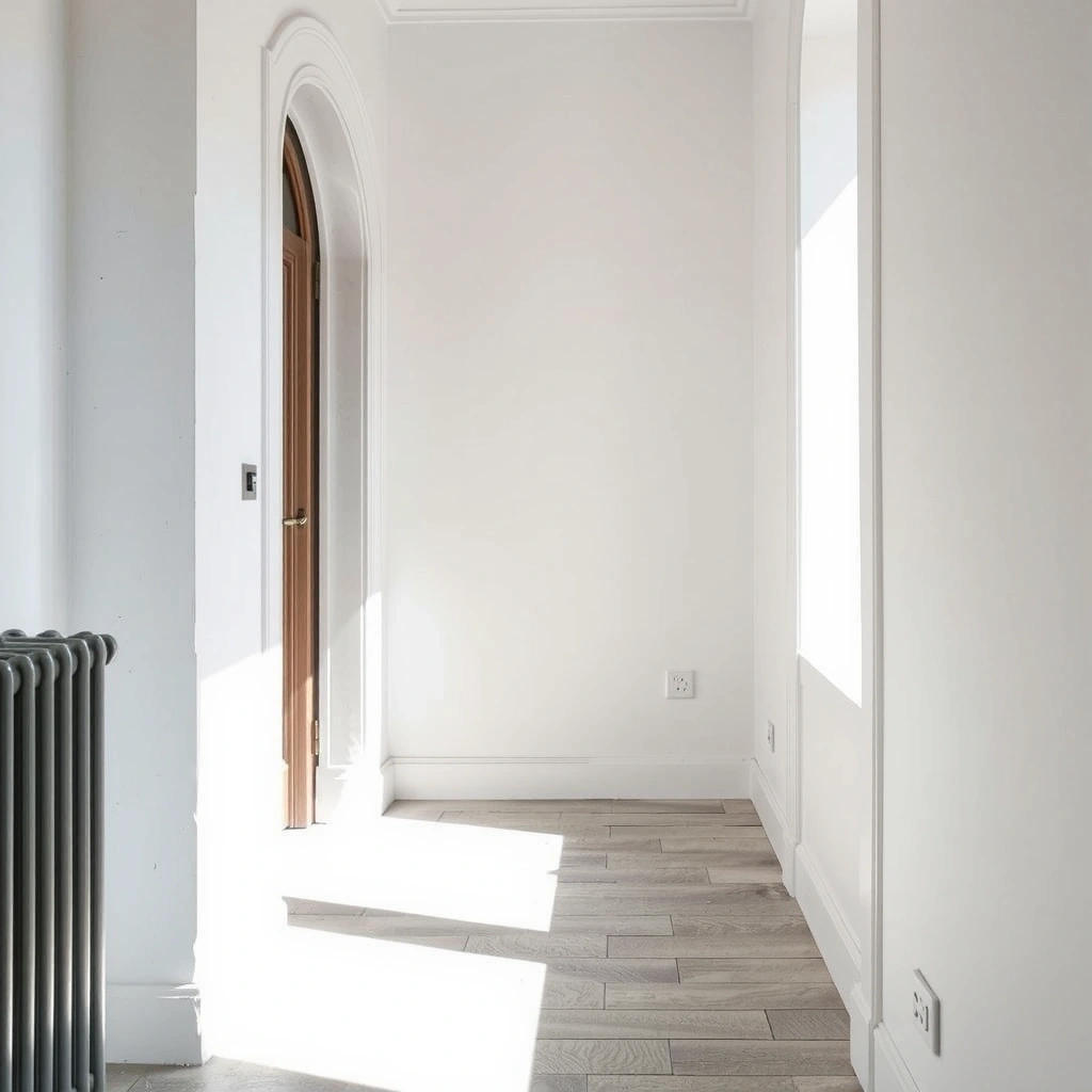 Empty hallway corner