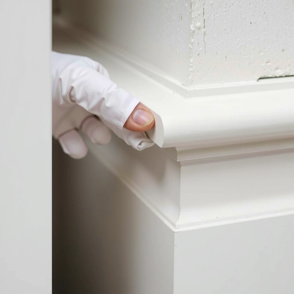 Clean baseboard inspection